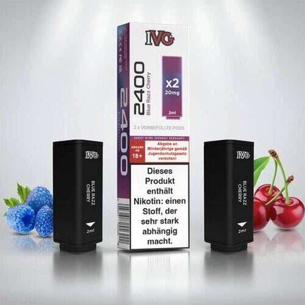 IVG 2400 - 4-Pod System - Prefilled Pods (2 Stück) - Blue Razz Cherry - 20mg