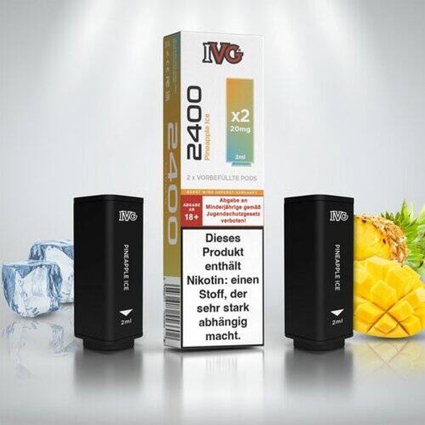 IVG 2400 - 4-Pod System - Prefilled Pods (2 Stück) - Pineapple Ice - 20mg