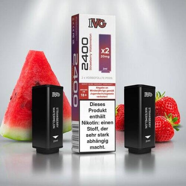 IVG 2400 - 4-Pod System - Prefilled Pods (2 Stück) - Strawberry Watermelon - 20mg