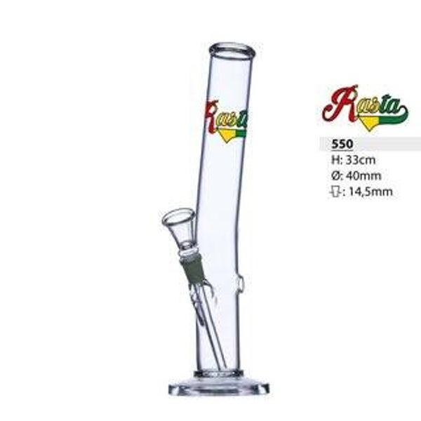 Rasta Line Geb.Glas bong mit Fuß