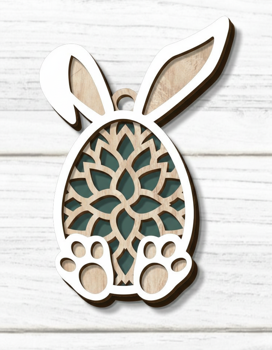 🐰 3D Osteranhänger im Hasen-Design »Hanging No.02«