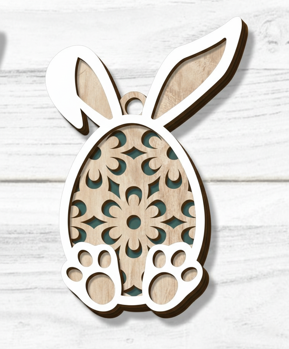 🐰 3D Osteranhänger im Hasen-Design »Hanging No.05«