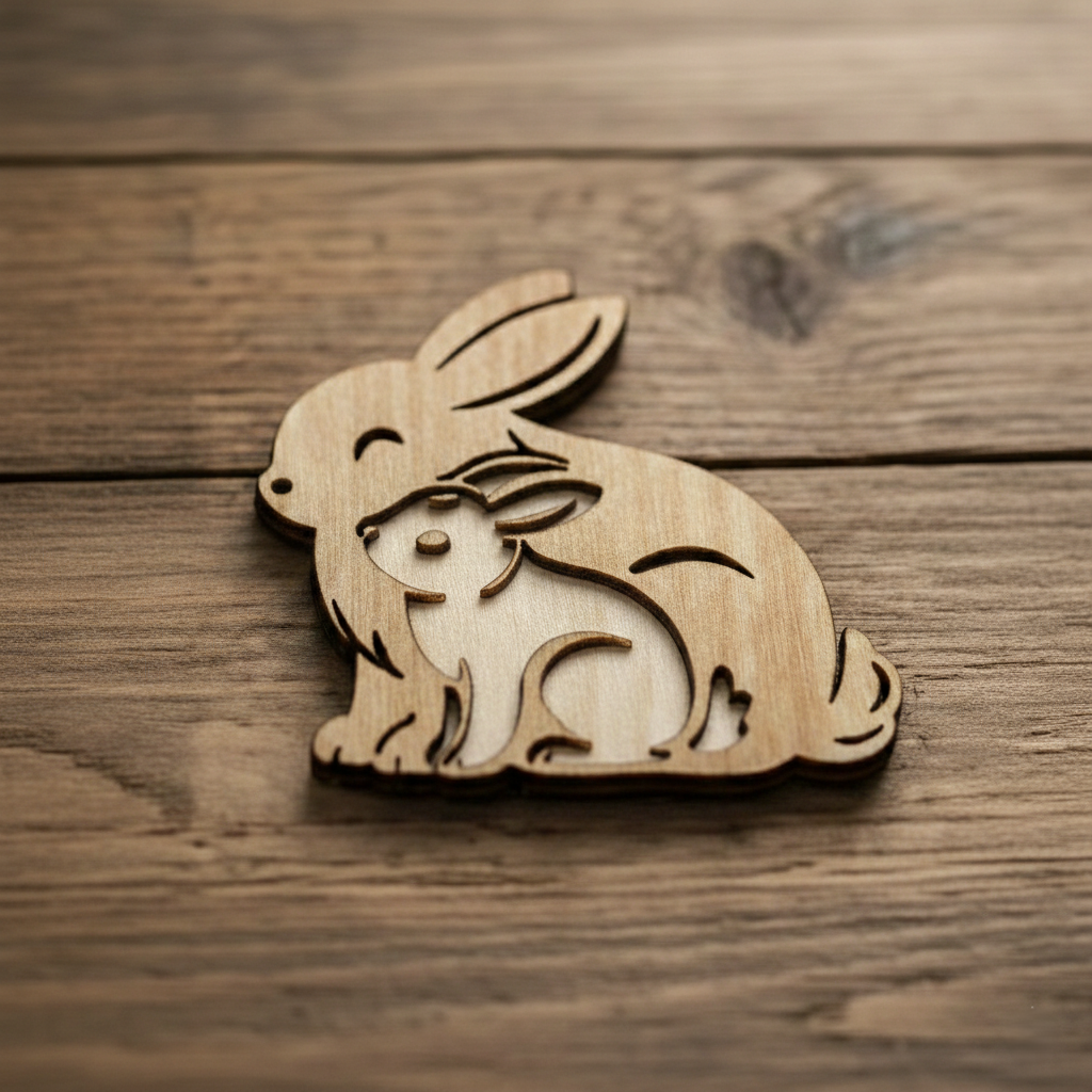 🐰 3D Oster-Edition »No.05« – Kuschelnde Hasen (Groß & Klein)