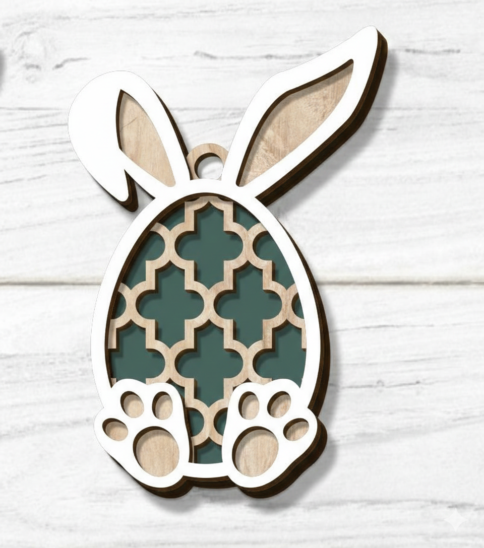 🐰 3D Osteranhänger im Hasen-Design »Hanging No.06«