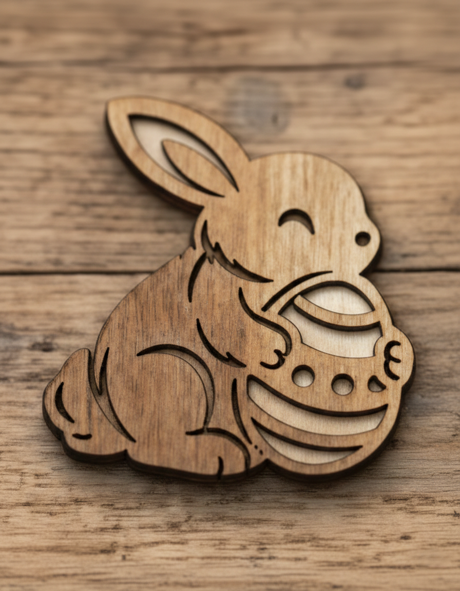 🐰 3D Oster-Edition »No.06« – Glücklicher Hase mit Osterei
