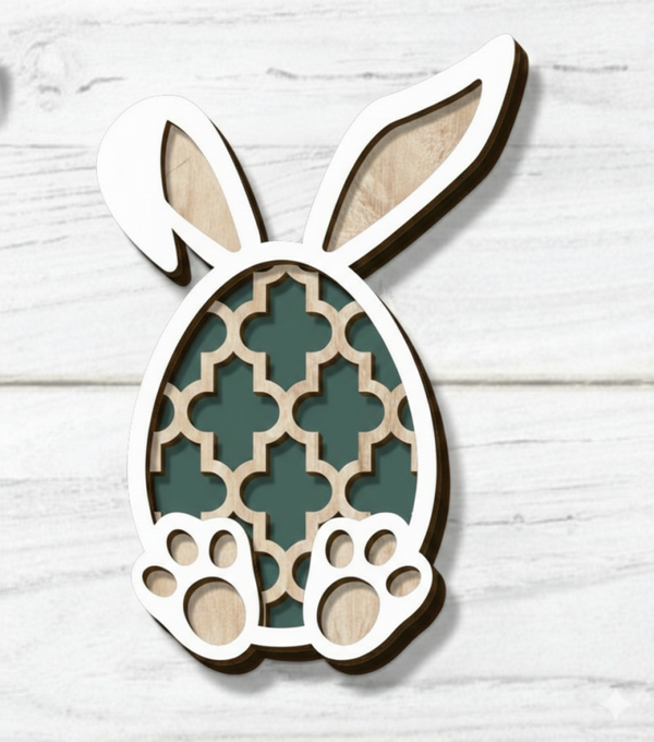 🐰 3D Osterei im Hasen-Design »No.06« – Mit Magnet-Fuß