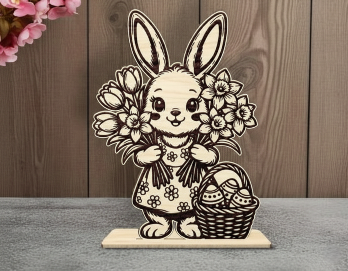 🐰 Osterhasen-Mädchen »Blumenstrauß No.02«