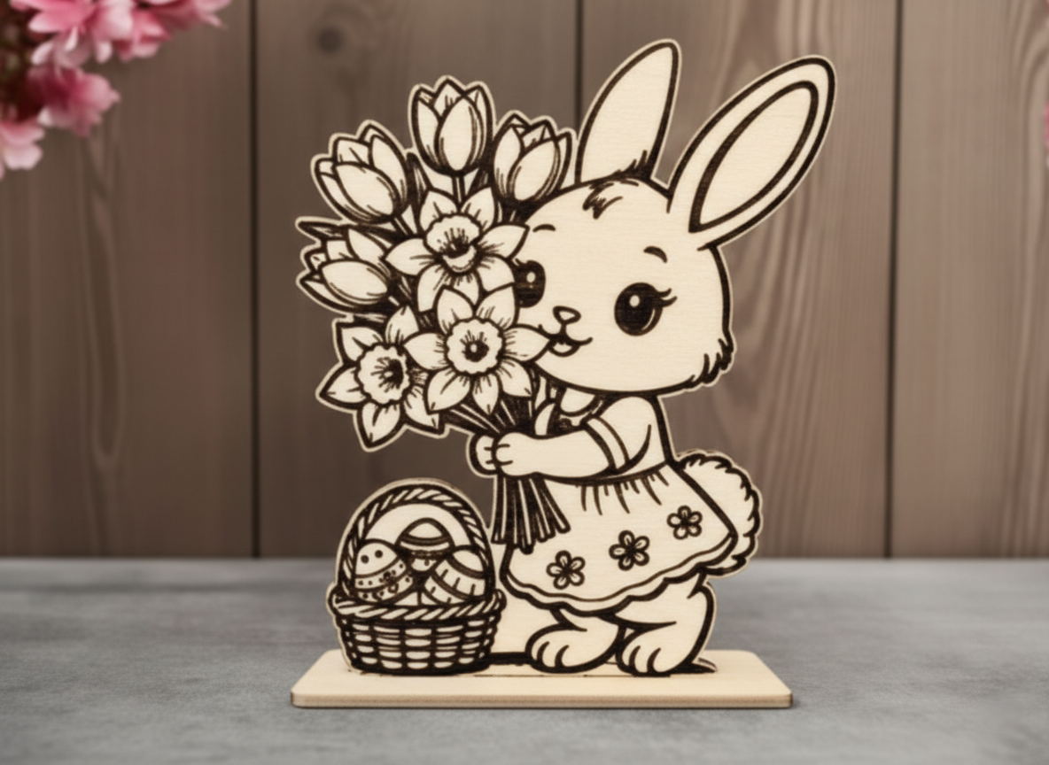 🐰 Osterhasen-Mädchen »Blumenstrauß No.04«