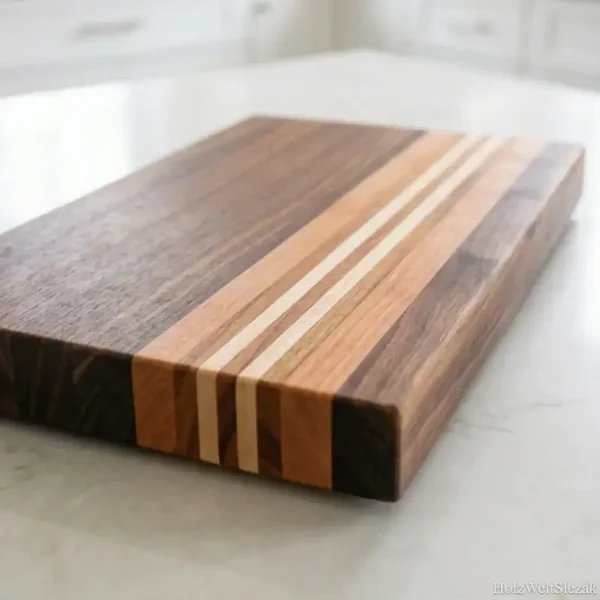 Schneidebrett Nuss, Kirsche, Eiche und Ahorn, »Quattris Elegance«