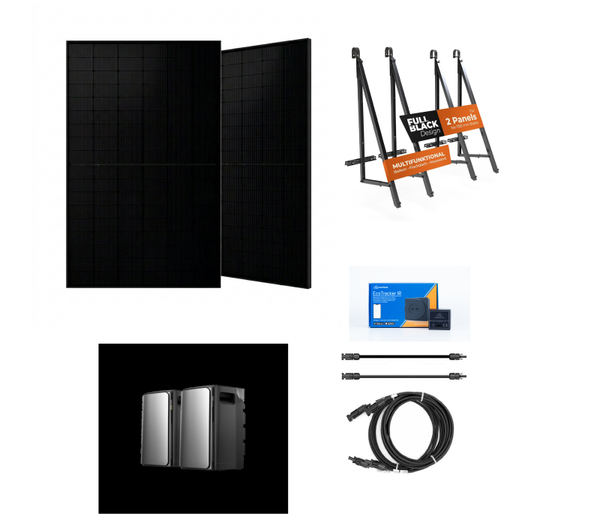 Komplettpaket: EcoFlow Stream Ultra und EcoFlow Stream AC Pro und 4 Solarmodule Jolywood 455W bifacial 100% plug and play