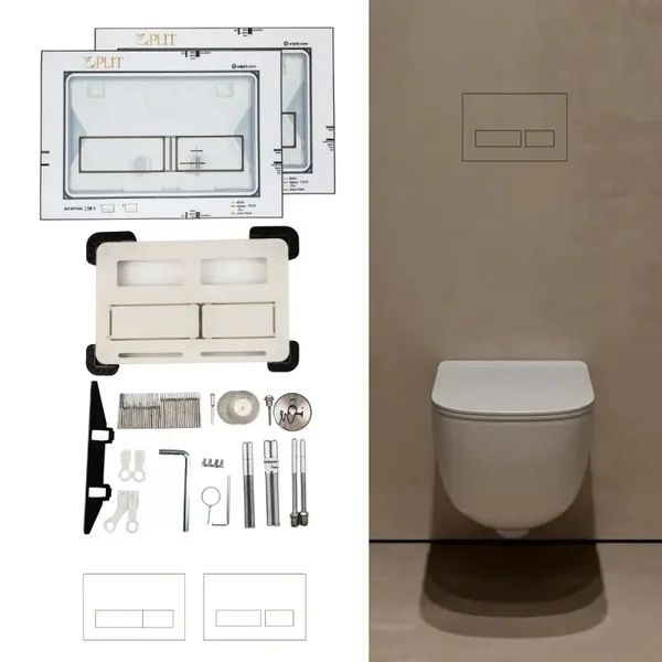 Hidden flush button EDPLIT M2