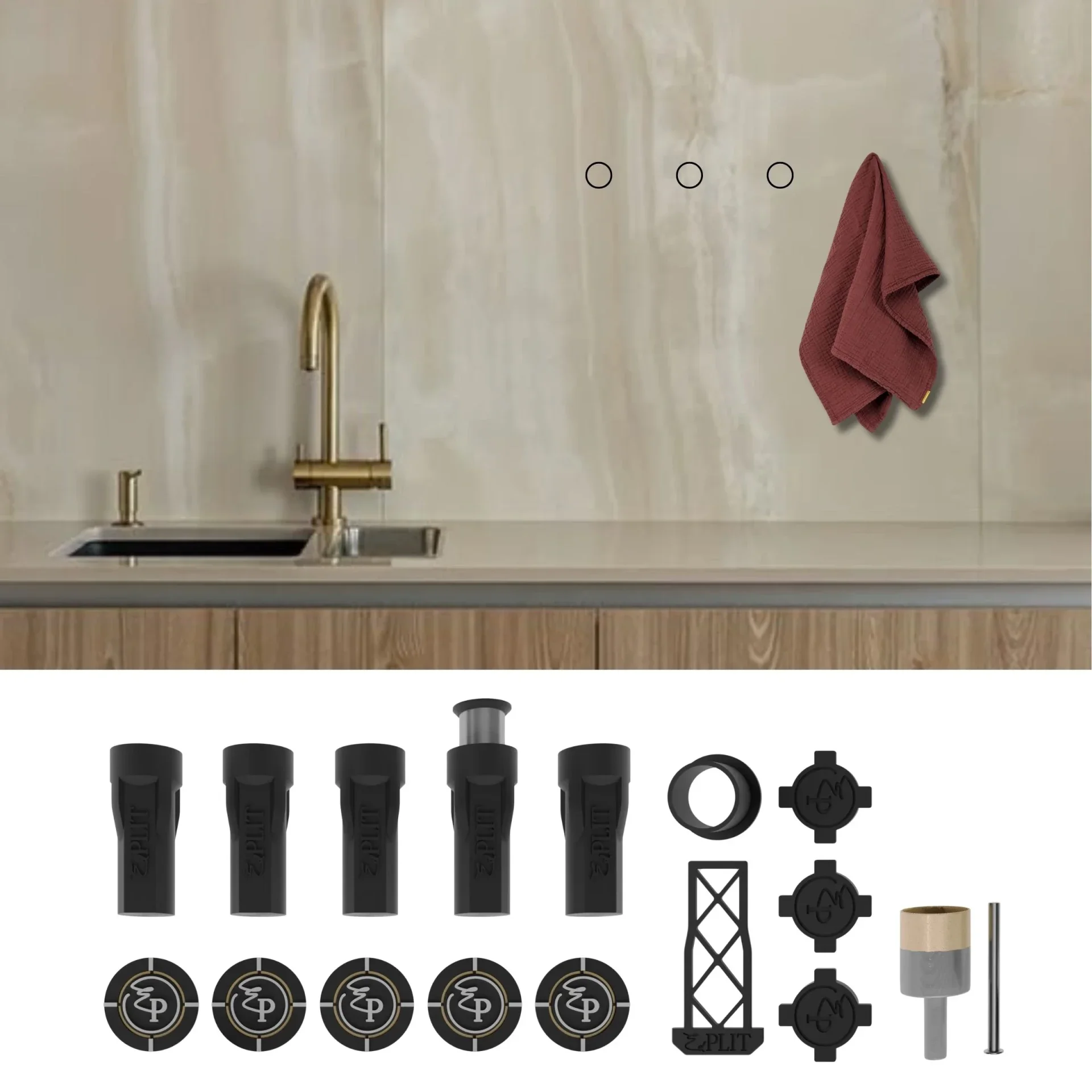 Hidden Towel Holder Set by EdPLIT