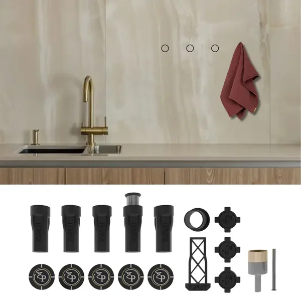 Hidden Towel Holder Set by EdPLIT