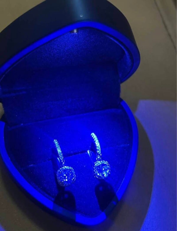 boucles d'oreilles 2ct moissanite argent 925