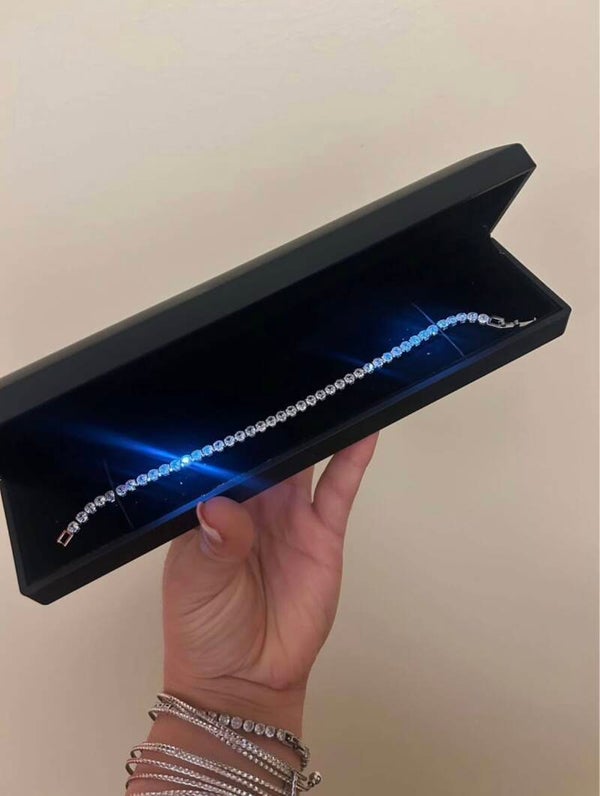 bracelet tennis pierre rondes moissanite argent 925