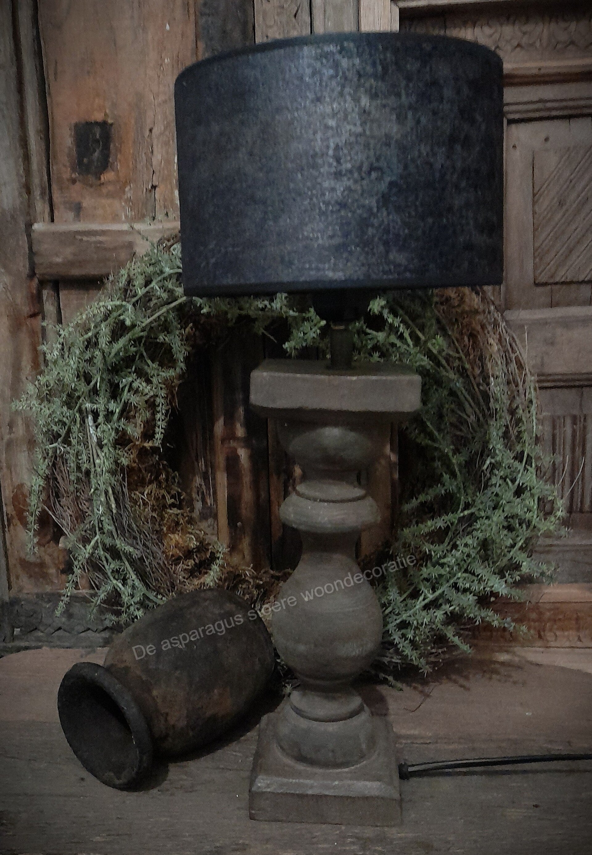 Balusterlamp houtkleur M