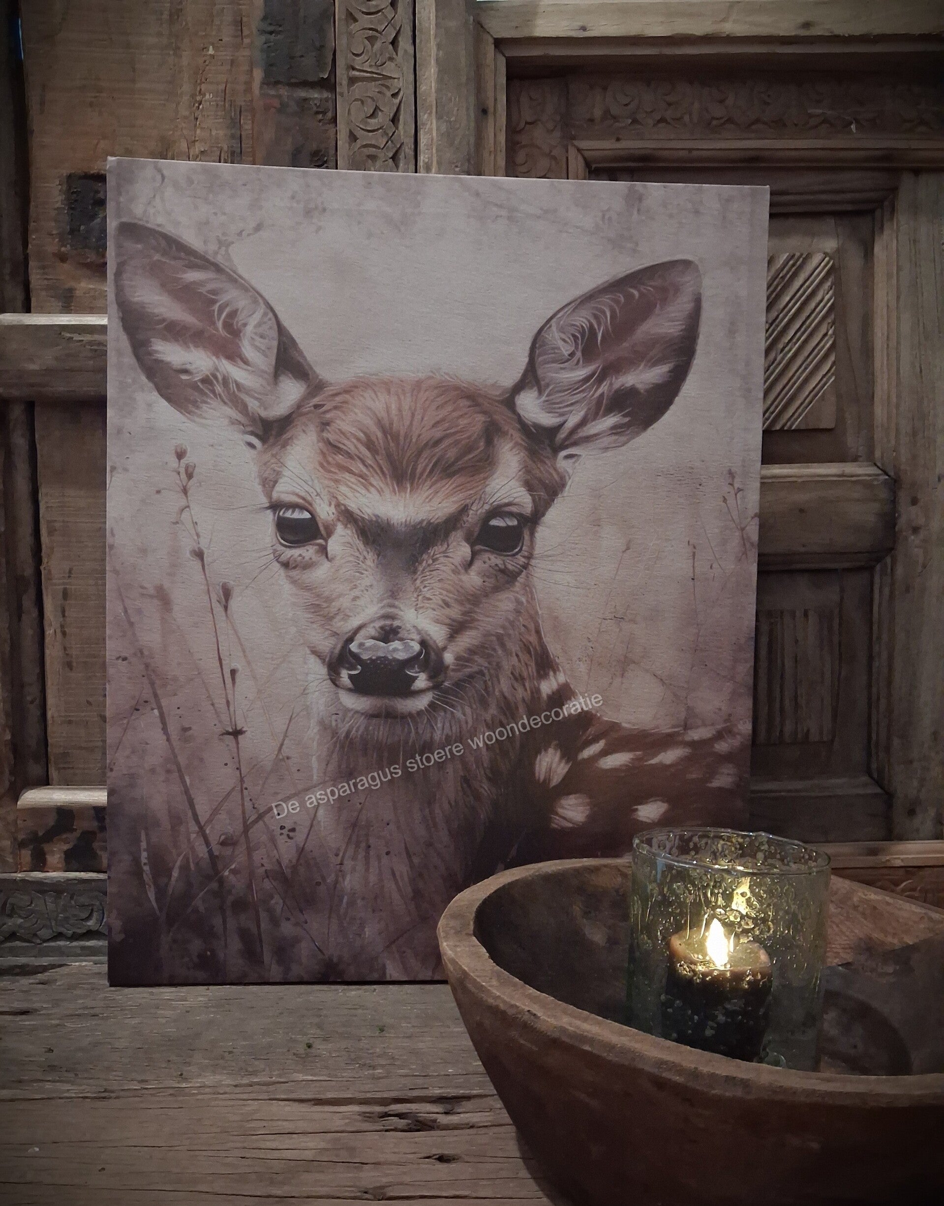 Hert op canvas