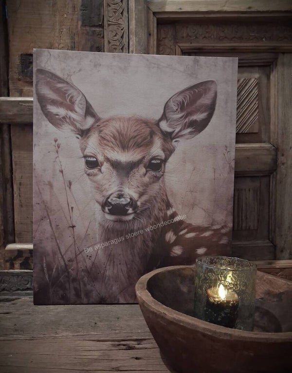 Hert op canvas