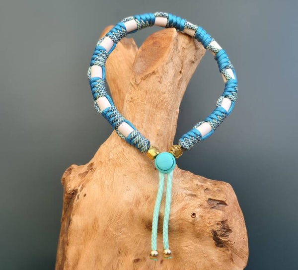 Anti-tekenband 'Blue Curaçao' maat 35-41 cm