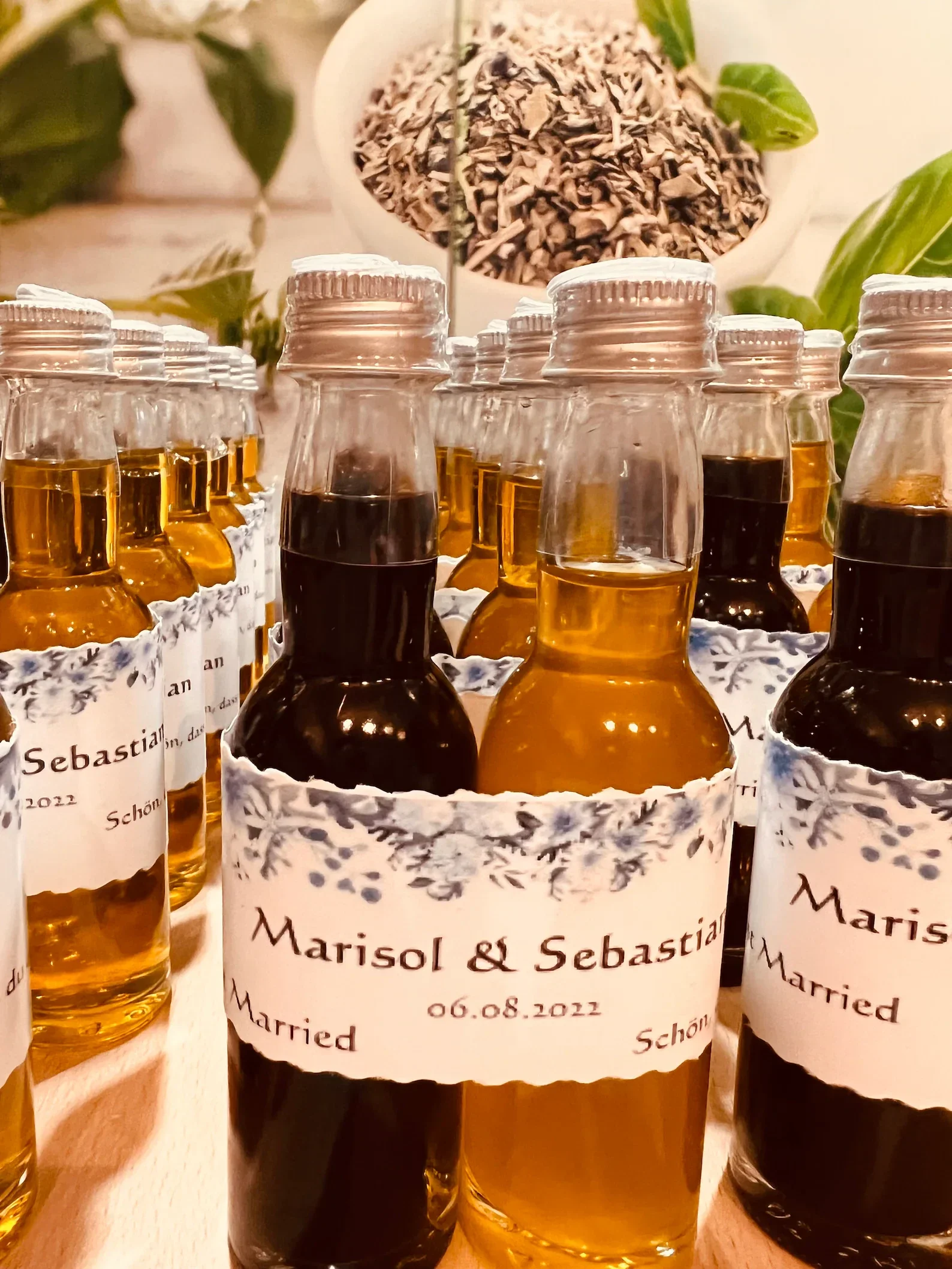 Personalisierte Gastgeschenke – Olivenöl & Balsamico Set | Hochzeit, Taufe, Kommunion | Nachhaltiges Give Away