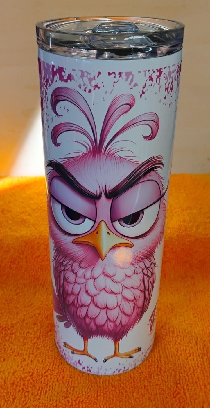 Grumpy Owl 20 Oz Stainless Steel Drinkware. Tell em How you feel Owl