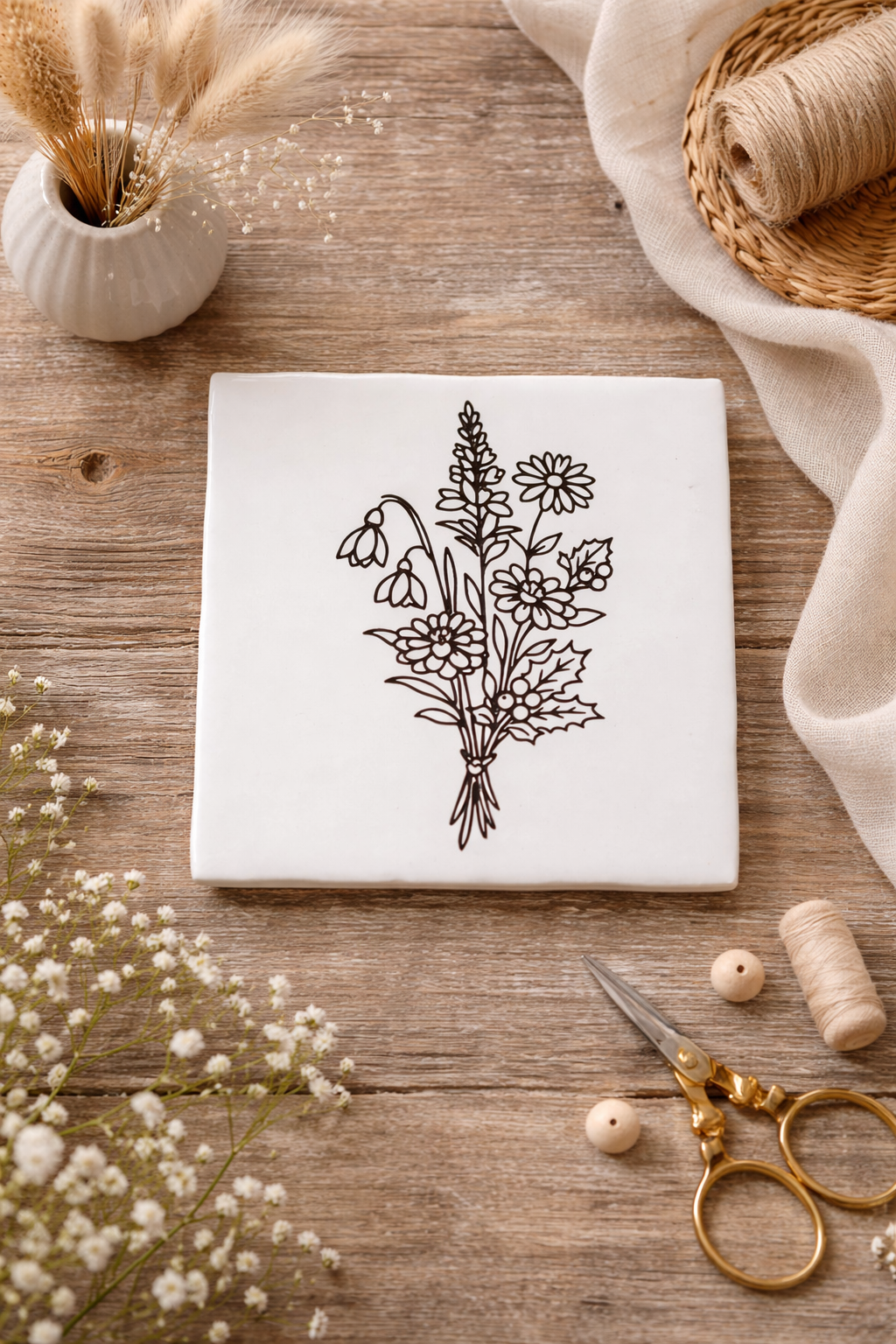 Geboorte bloemen boeketje