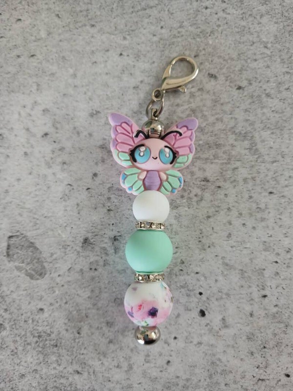 Item #034 Butterfly bagtag, keyring clip