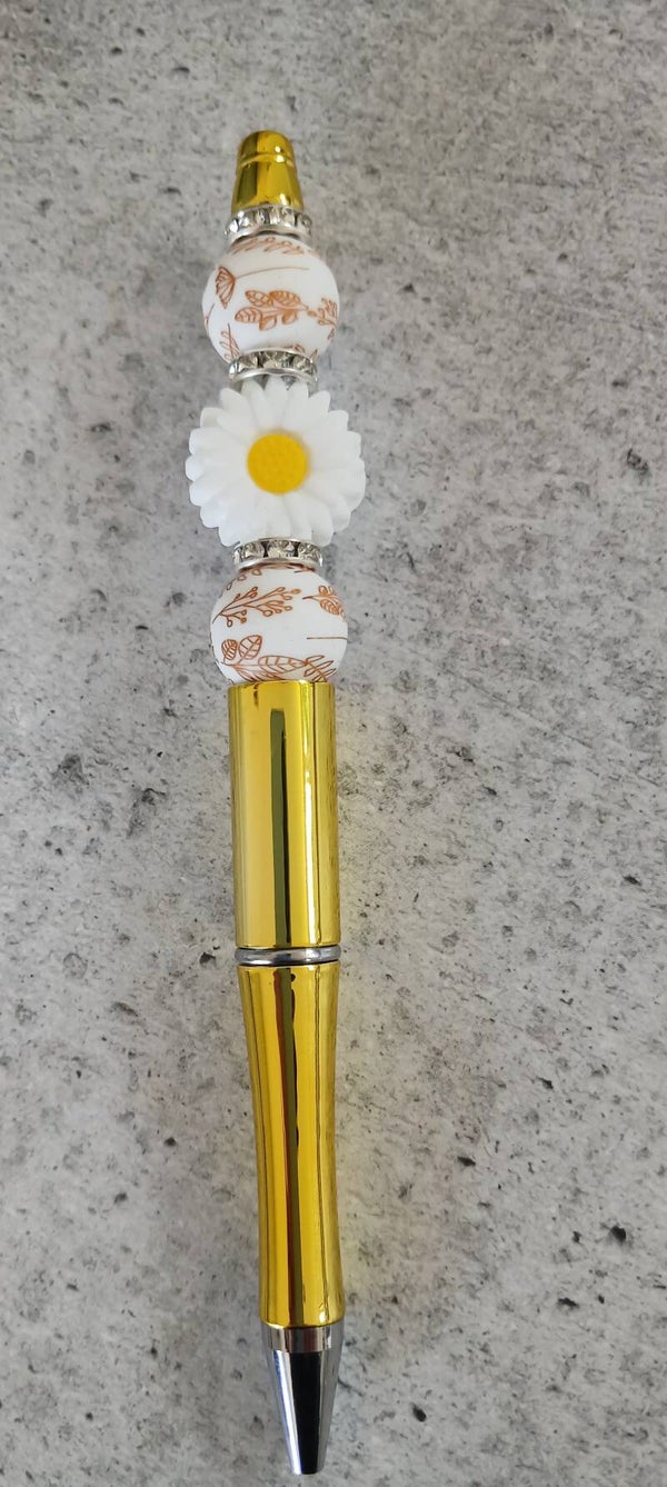 Item #035 Daisy pen - Gold