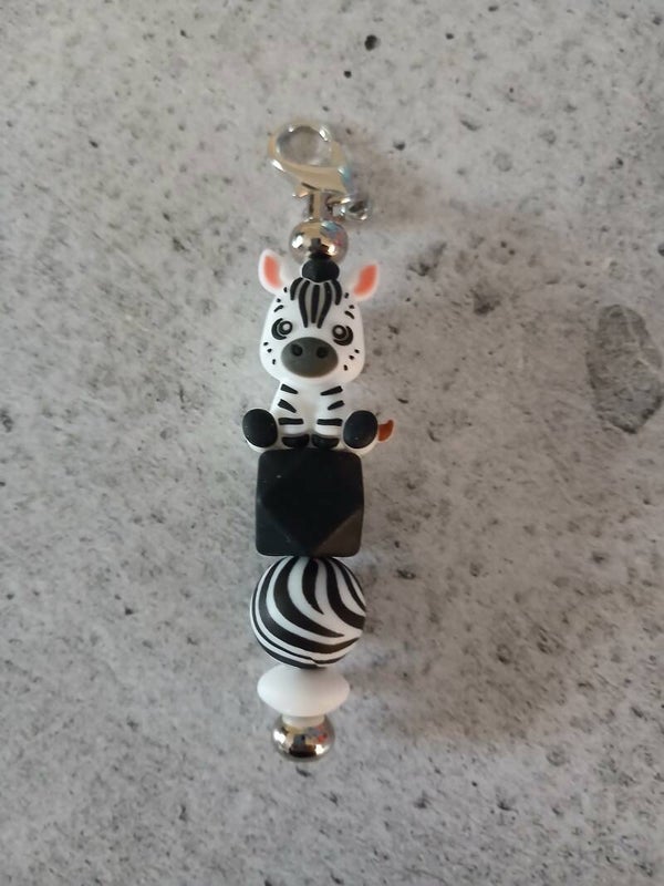 Item #046 Zebra Bag/keyring Clip