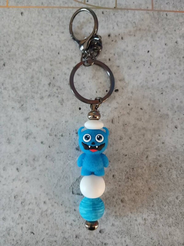 Item #052 Blue Monster Keyring