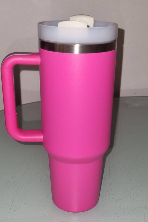 40oz hot pink insulated tumbler