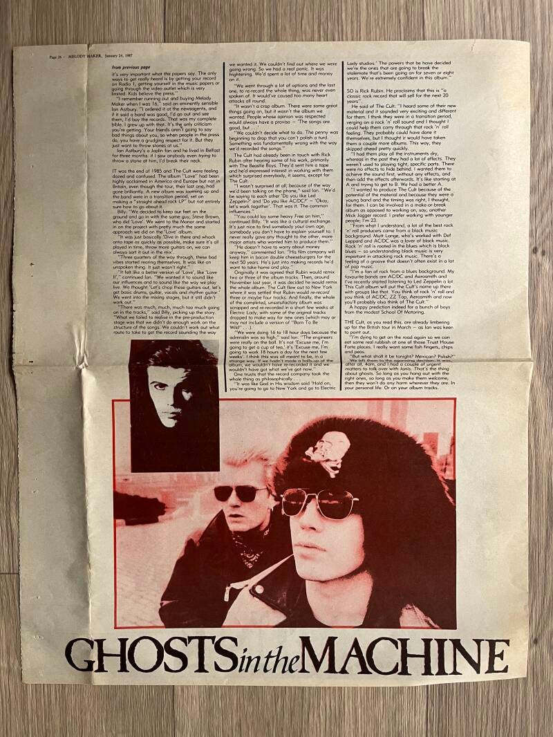 Melody Maker, 24 January 1987