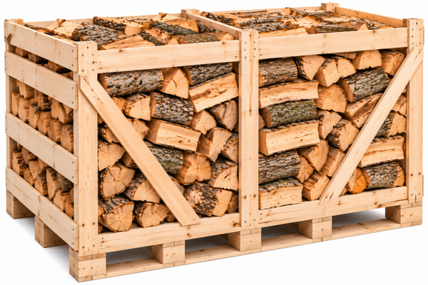 Bois de chauffage – 33 cm – caisse – 2 stères – 1,30 m³