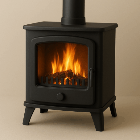 Poêle à bois acier 6 kW – compact