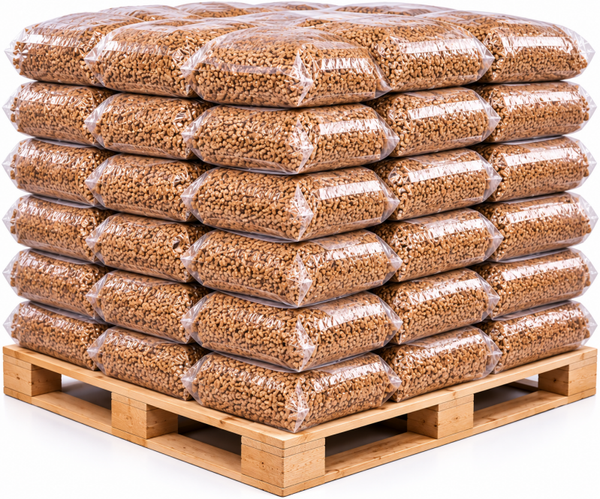 Granulés de bois Premium – Palette de 65 sacs