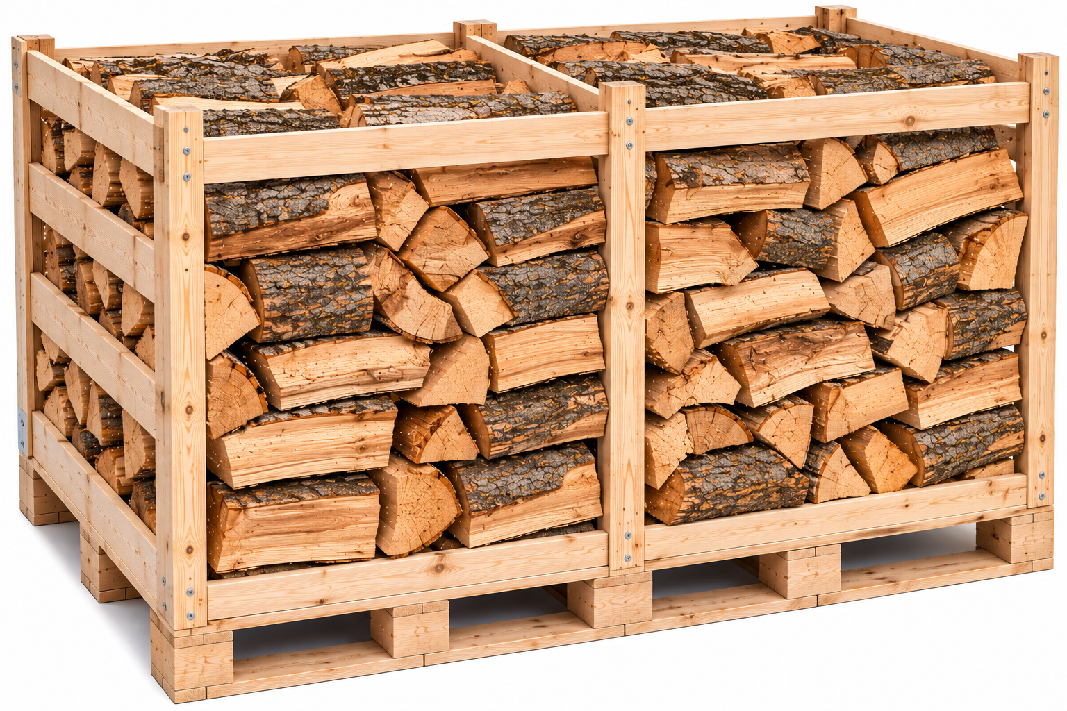 Bois de chauffage – 40 cm – caisse – 2 stères – 1,60 m³