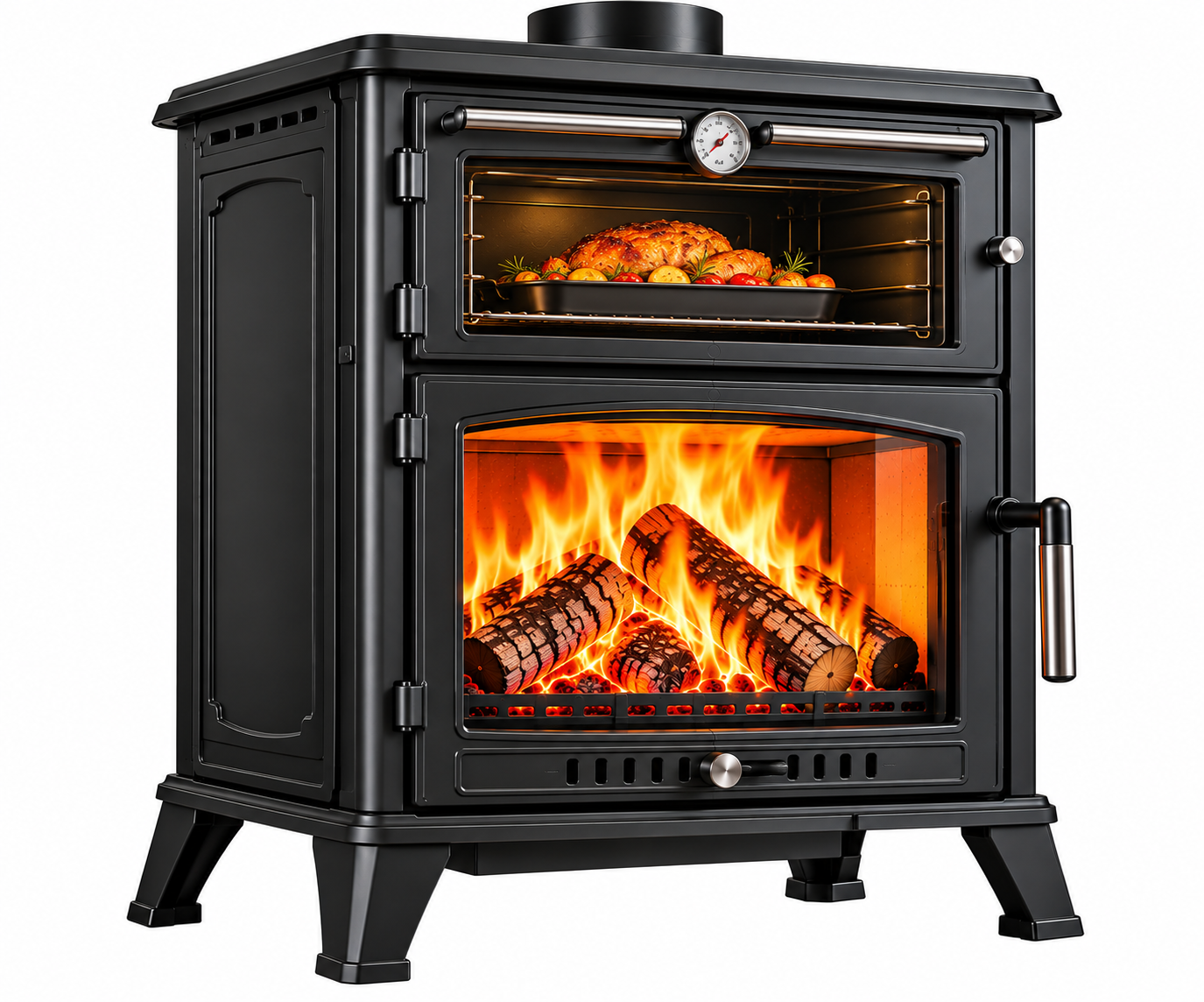 Poêle à bois avec four – 12 kW