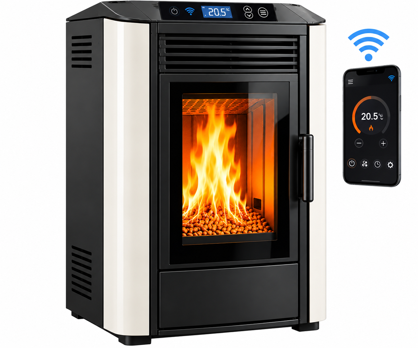 Poêle à granulés avec Wi-Fi – 7 kW