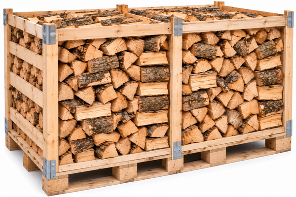 Bois de chauffage – 25 cm – caisse – 2 stères – 1,20 m³