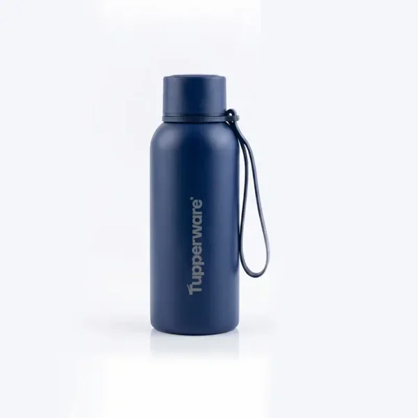 Tupperware Iso fles Primo 700ml donkerblauw rvs