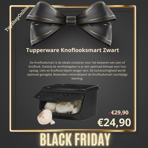 Tupperware Knoflooksmart Zwart Black Friday Sales