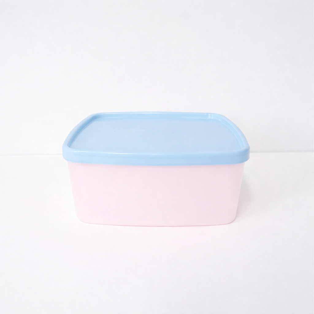 Tupperware Diepvriesbak 400ml vierkant oud model