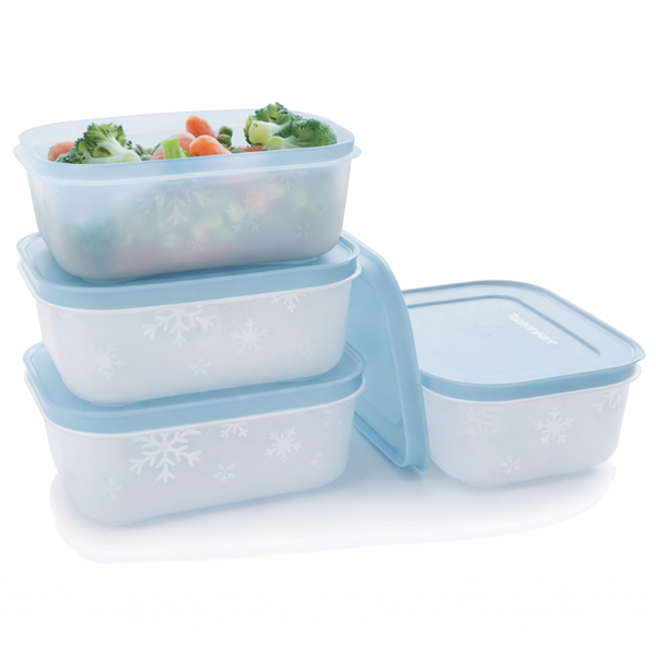 Tupperware Diepvriesdoos 450 ml set van 4 / Eiskristall 450 ml set van 4