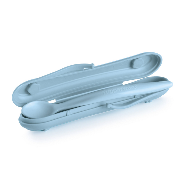 Tupperware Baby lepel on-the-go lichtblauw, donkerblauw/geel of paars/roze