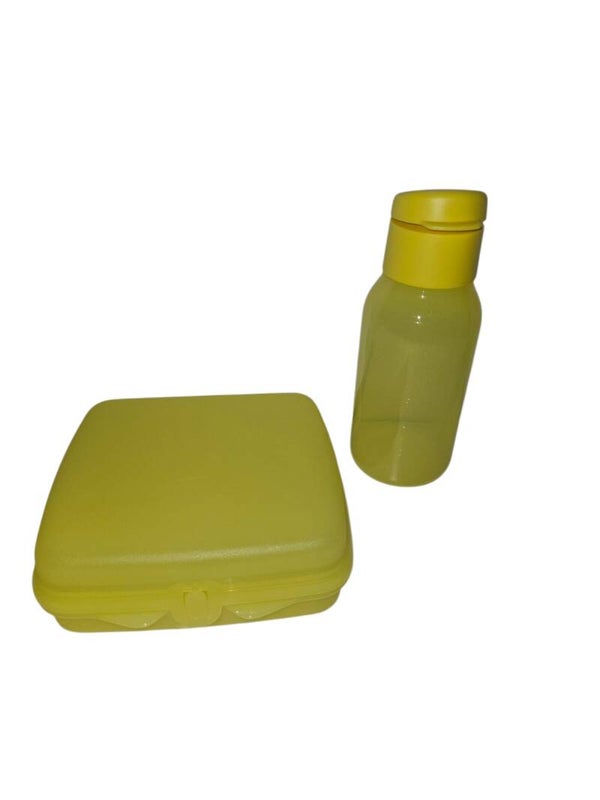 Snackie + Eco active 350ml geel / Lunch / broodtrommel / fles