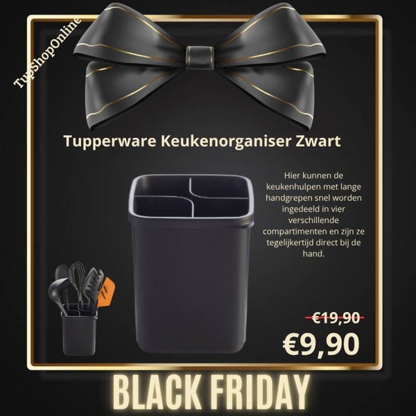 Tupperware Keukenorganiser Zwart Black Friday Sales