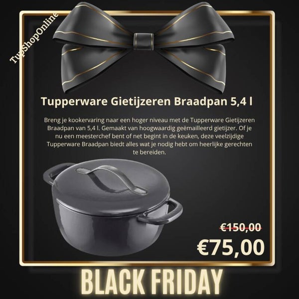 Tupperware Gietijzeren Braadpan 5,4 l