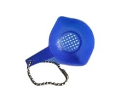 Tupperware Sleutelhanger Handvergiet blauw