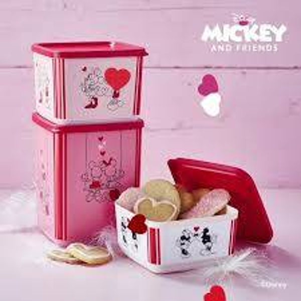 Tupperware Cubix set (3) Disney Mickey en Minny