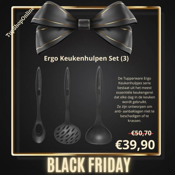 Tupperware Keukenvrienden 3 delige set Black Friday